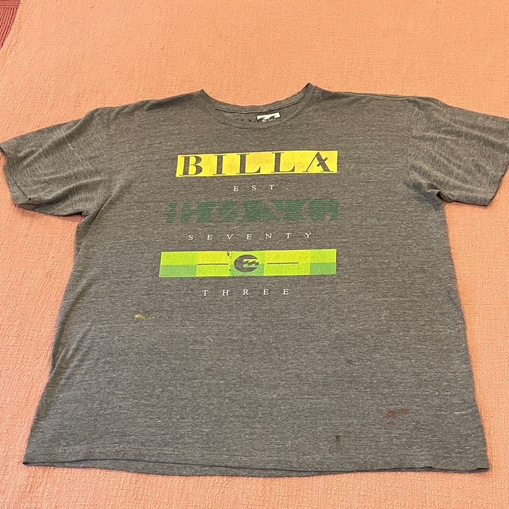 Billabong organic cotton blend XL Gray t-shirt FAIR condition